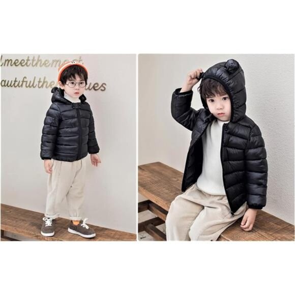 Kids Winter Coat Puffer Padded Jacket with Hood - Picture 6 of 7
